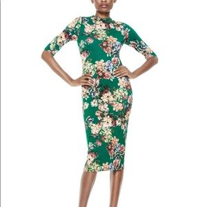 Alice + Olivia Delora Fitted Midi Dress NWT